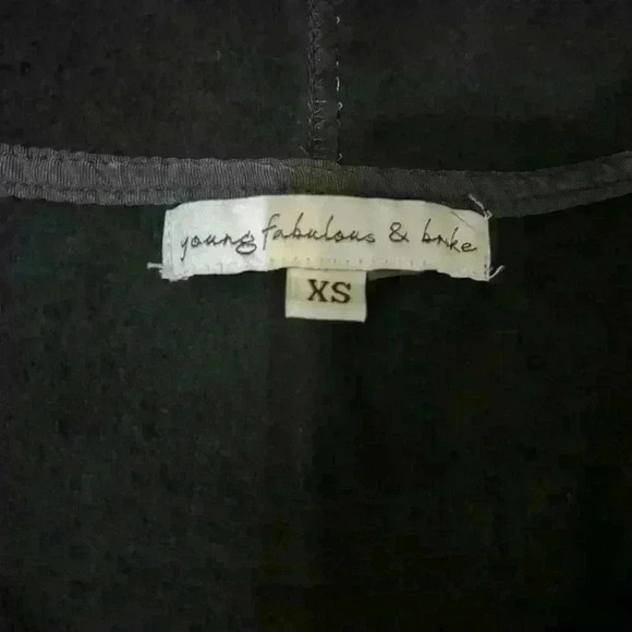 Young Fabulous & Broke Drawstring Oversized Shawl/Hood Collar Soft Jacket XS - Picture 7 of 11